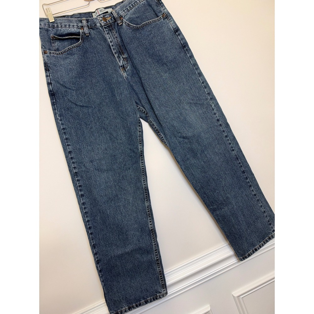 Lee Relaxed Fit Jeans Mens 36x32 Blue Denim Straight Leg 2055529